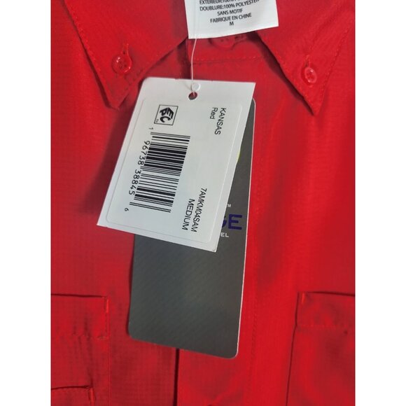 KU Kansas University Men's M Red Shirt NWT! College Vented Pro Edge Jayhawks - Picture 7 of 7